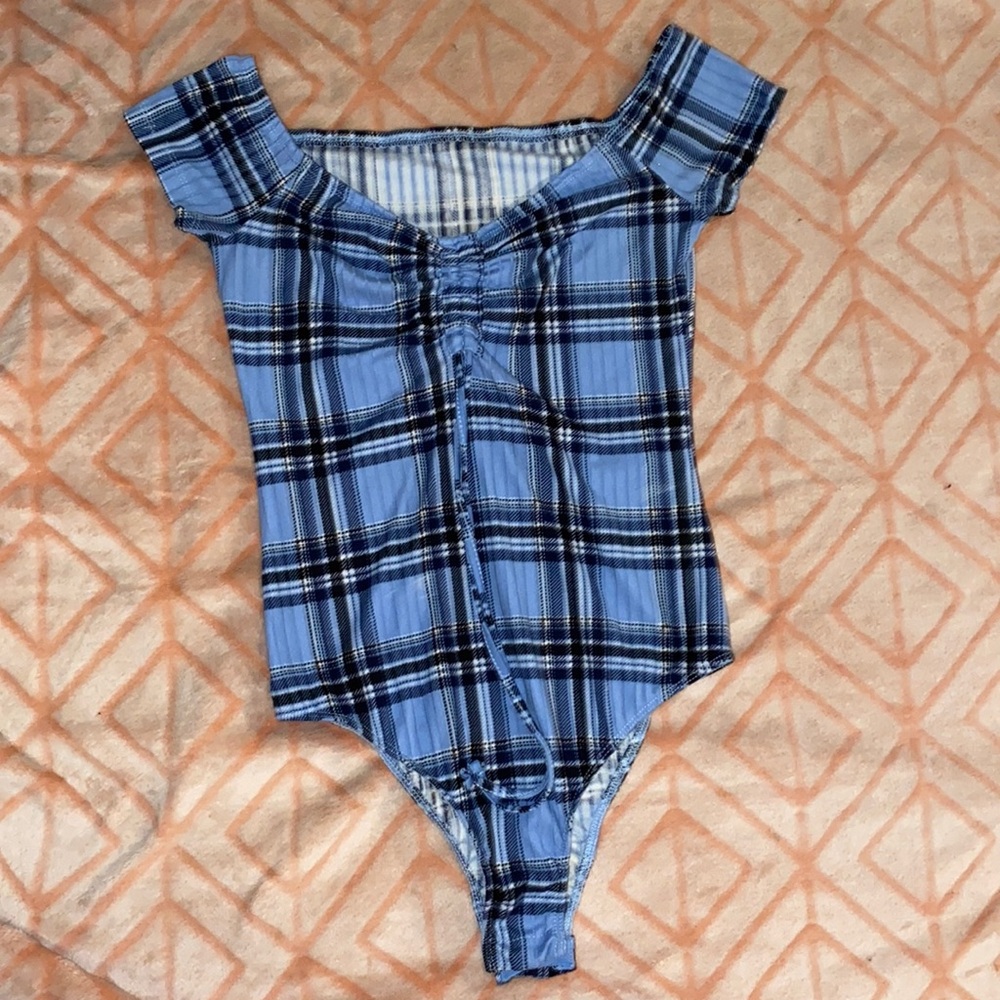 Plaid body suit
